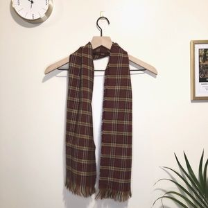 Brown Plaid Scarf